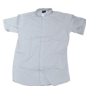 Clergy Shirt By Harbro 15.5 SS Light Gray Short Sleeve NWOT
